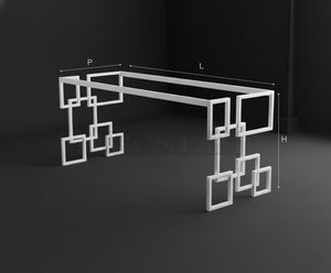 Base Tavolo Royal Ferro Bianca Design