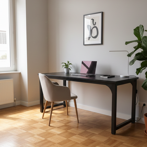 SCRIVANIA IN FERRO NERA ARTIGIANALE