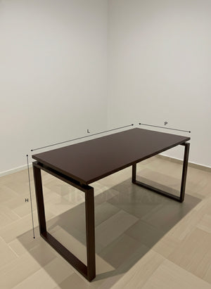 Scrivania in Ferro Smontabile Artigianale Marrone