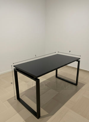 Scrivania in Ferro Smontabile Artigianale Nera