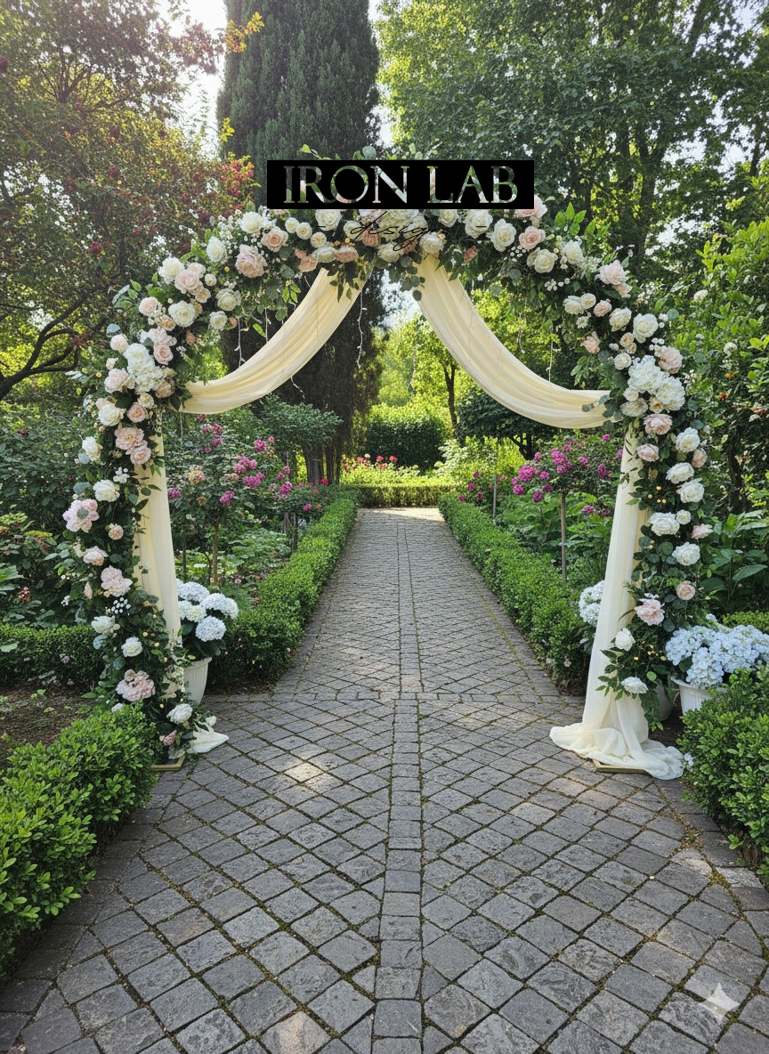 arco_alla_seconda__oro__sfondi_struttura_per_passaggio__oro__in_ferro_per_feste_eveti__wedding_planner_allestimenti