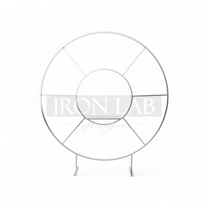 cerchio argento per allestimento con piatto party planner wedding