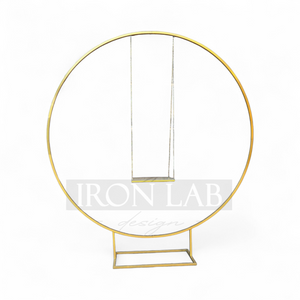 cerchio_con_altalena_per_torte_oro__in_ferro_per_feste_eveti__wedding_planner_allestimenti