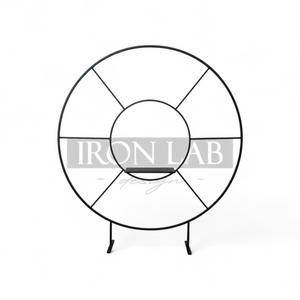 cerchio nero per allestimento con piatto party planner wedding