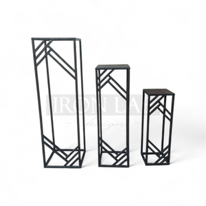 tris geometriche nero per eventi wedding planner feste allestimento