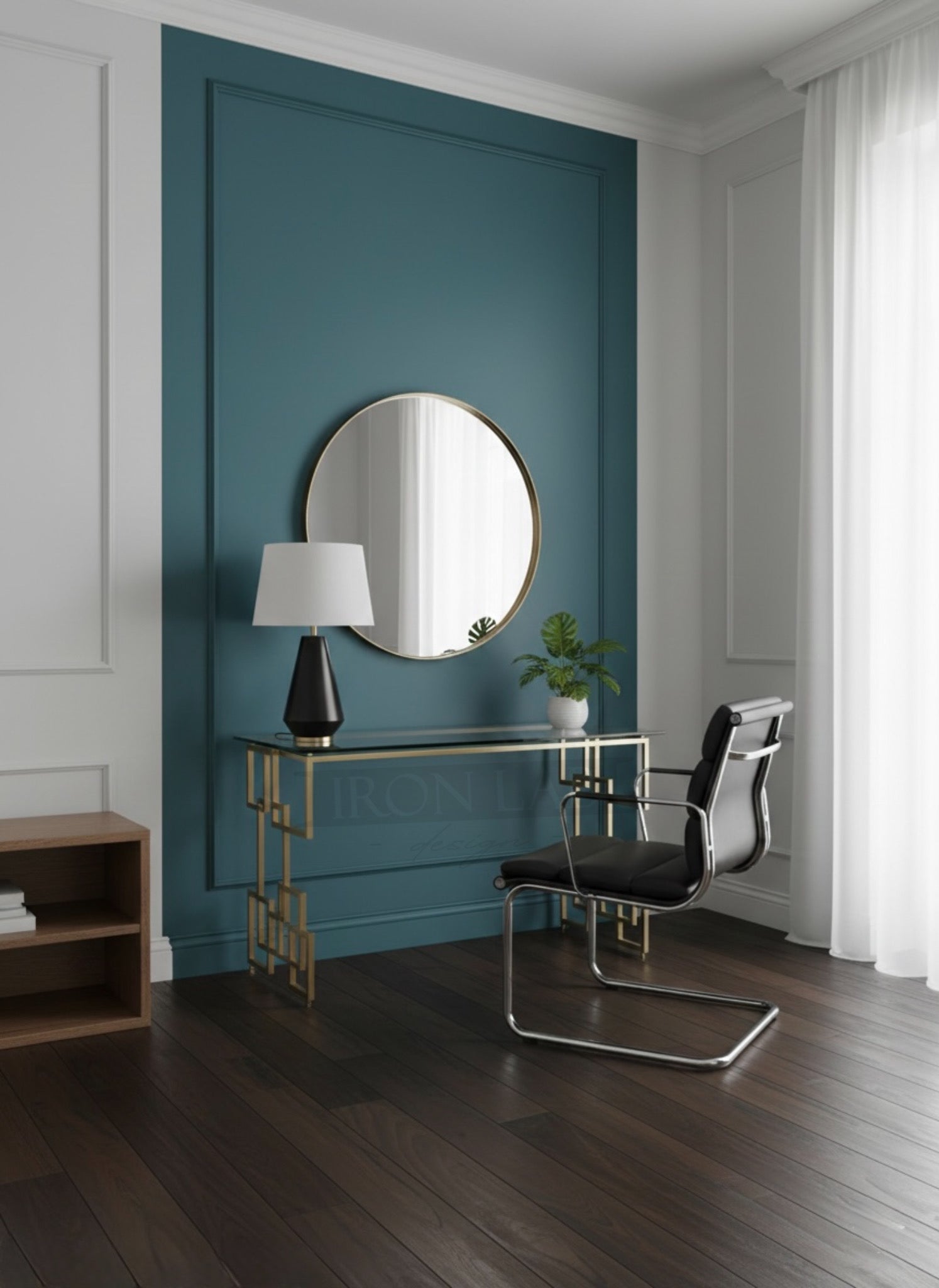 Base Tavolo Design Ferro Artigianale Per vetro