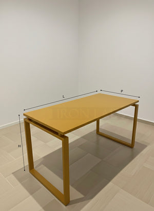 Scrivania in Ferro Smontabile Artigianale Oro