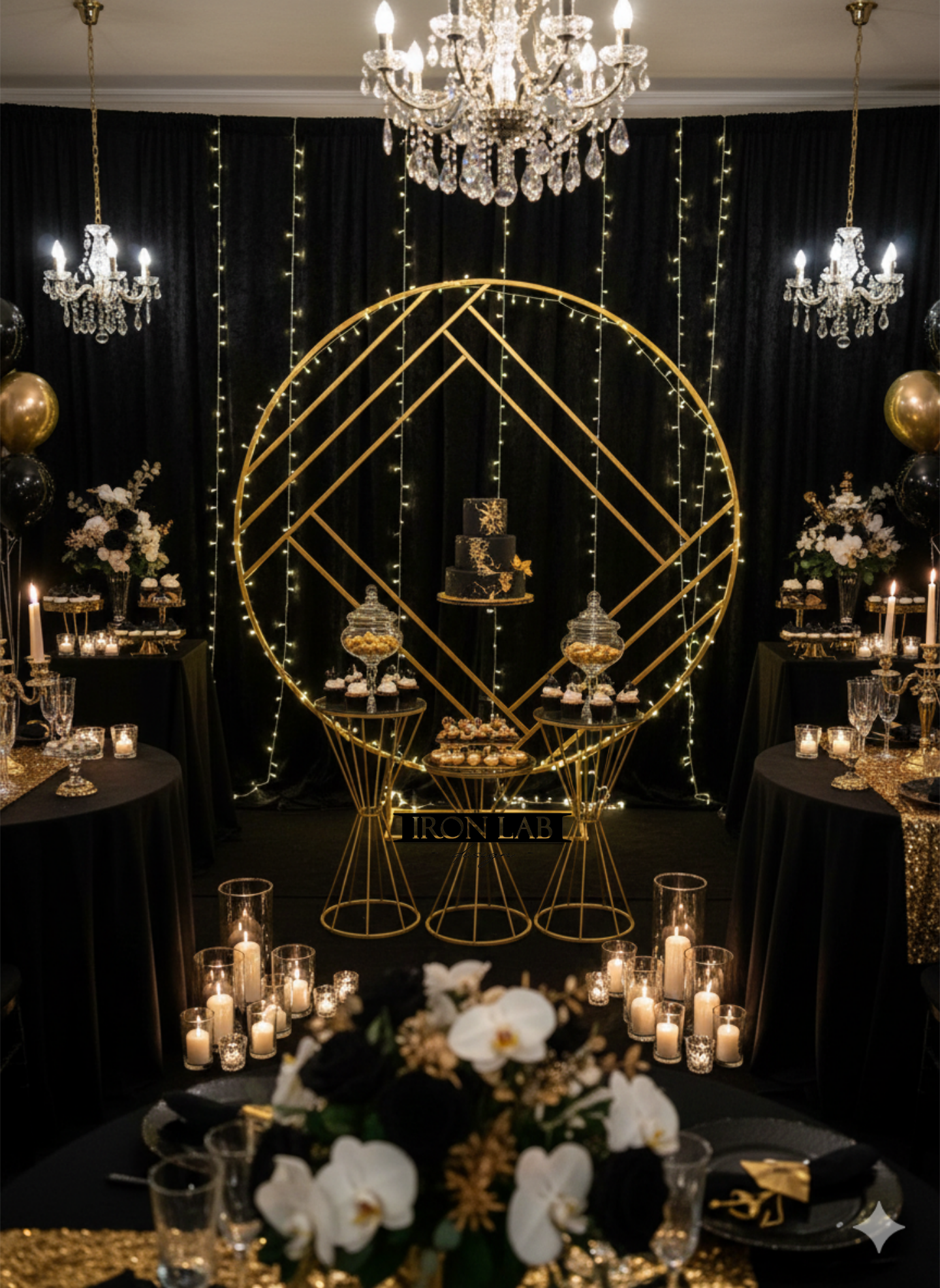 alzate_tris_cono_artigianali_oro_per_feste_allestimenti_eventi_wedding_planner