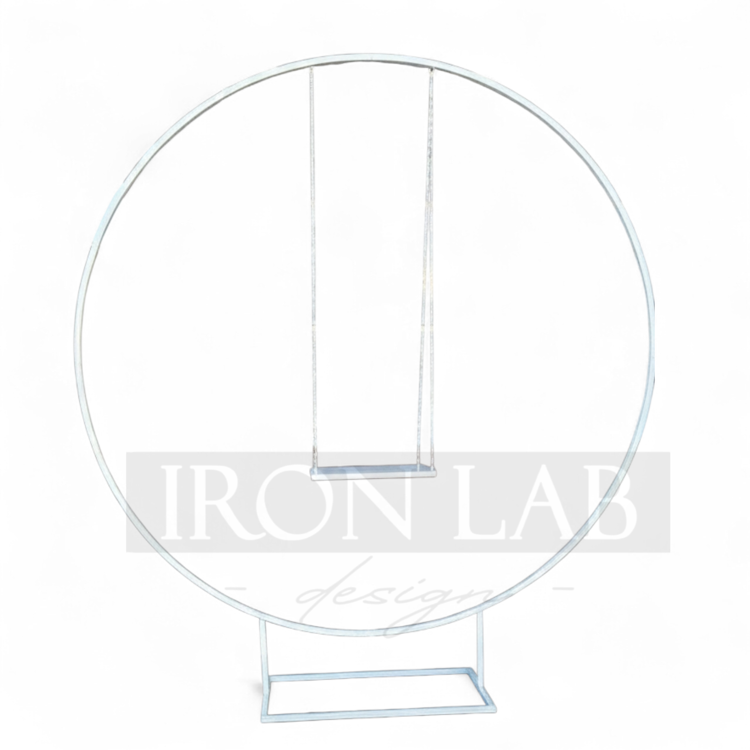 cerchio_con_altalena_per_torte_bianco__in_ferro_per_feste_eveti__wedding_planner_allestimenti