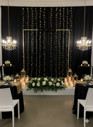 struttura rettangolare backdrop per eventi alletimenti wedding planner 
