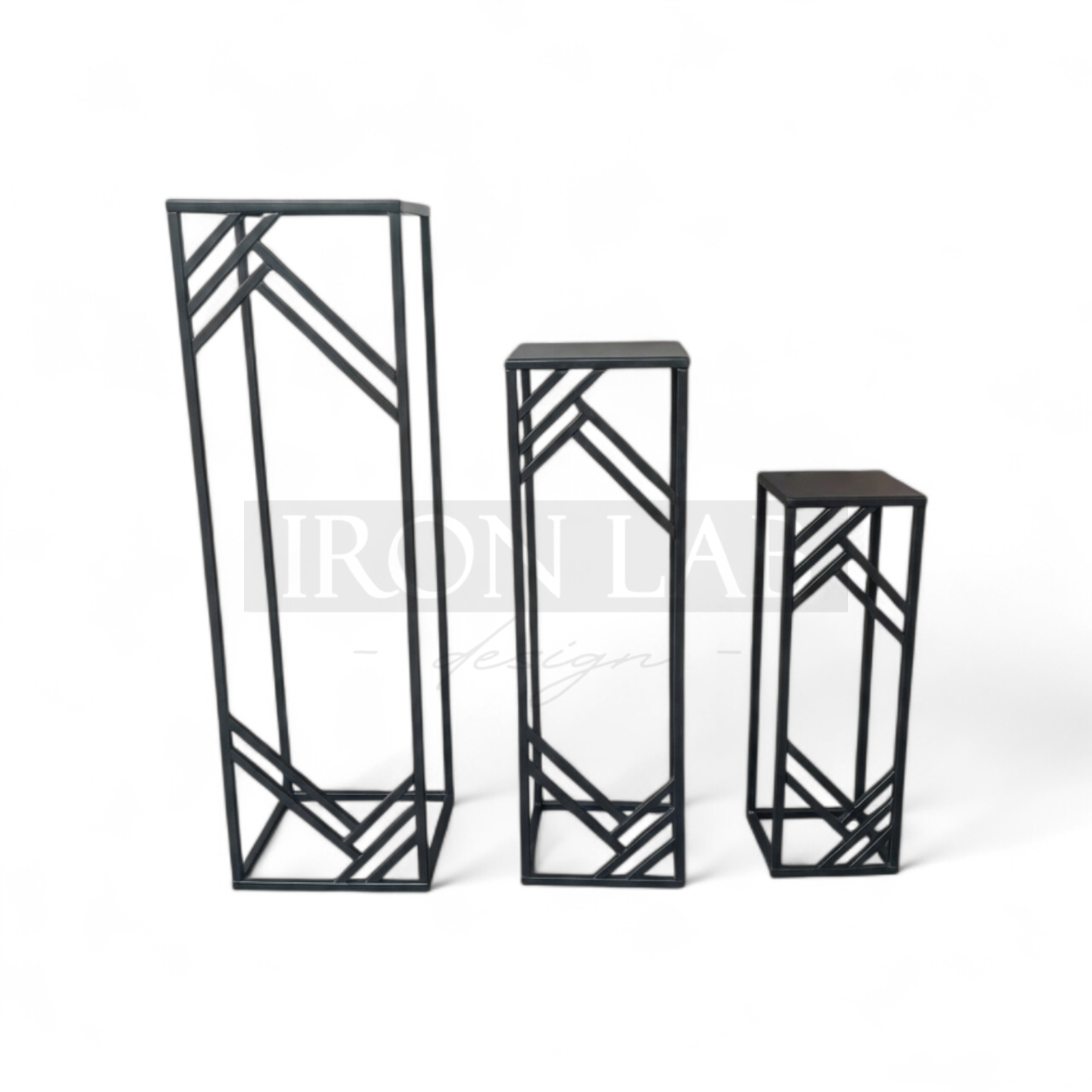 tris geometriche nero per eventi wedding planner feste allestimento 